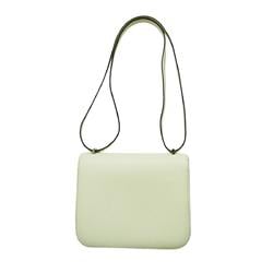 Hermes Shoulder Bag Constance 18 B Stamp Chevre Vert Fizz Comic Women's