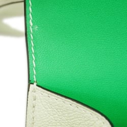 Hermes Shoulder Bag Constance 18 B Stamp Chevre Vert Fizz Comic Women's