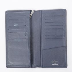 Louis Vuitton Long Wallet Taiga Portefeuille Brazza M30292 Navy Men's