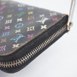 Louis Vuitton Long Wallet Monogram Multicolor Zippy M60050 Noir Beige Women's