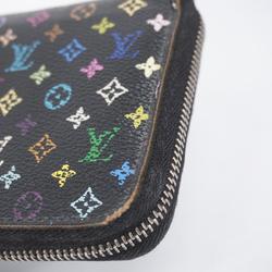 Louis Vuitton Long Wallet Monogram Multicolor Zippy M60050 Noir Beige Women's