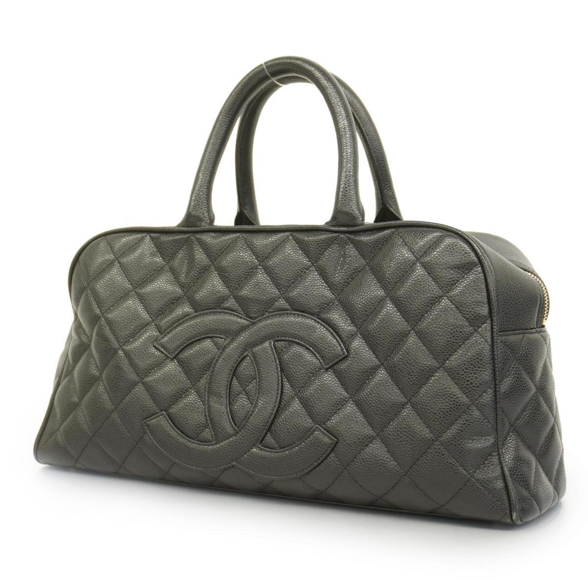 Chanel handbag Matelasse caviar skin black ladies