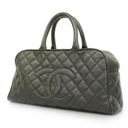 Chanel handbag Matelasse caviar skin black ladies