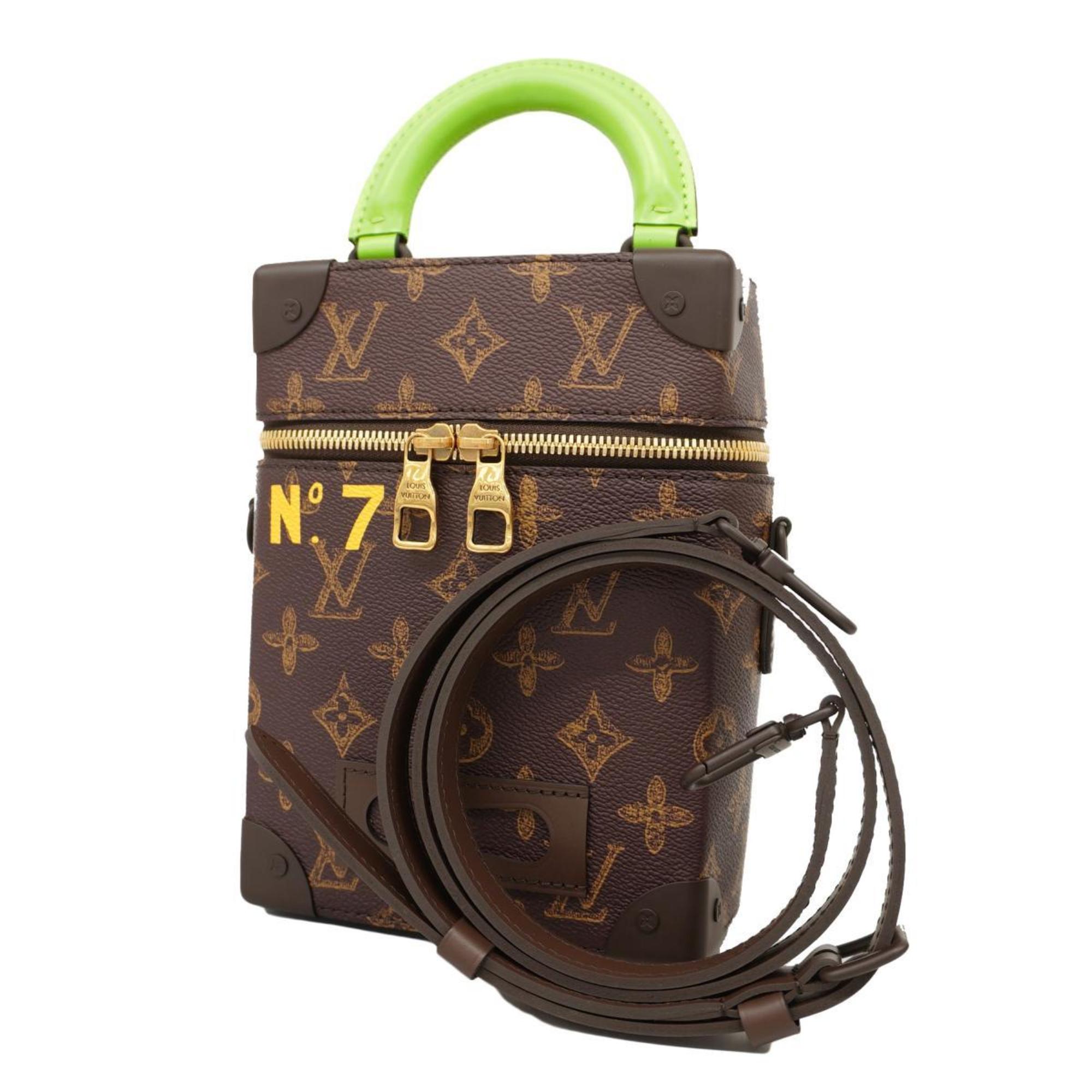 Louis Vuitton Handbag Monogram No. 7 Vertical Box Trunk M59664 Brown Women's