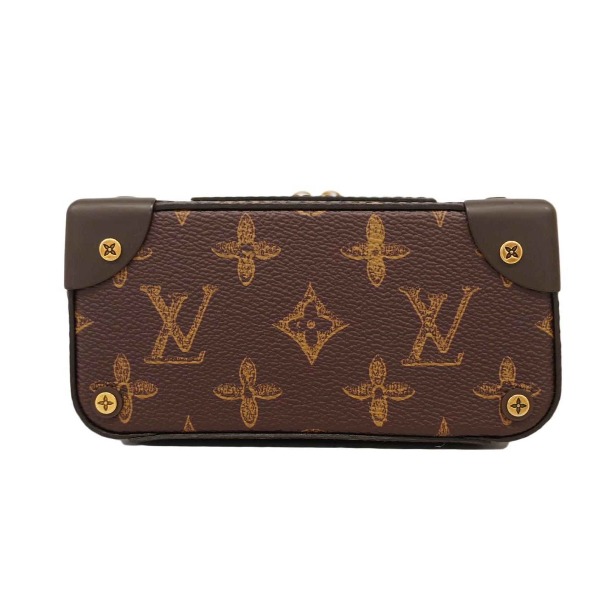 Louis Vuitton Handbag Monogram No. 7 Vertical Box Trunk M59664 Brown Women's