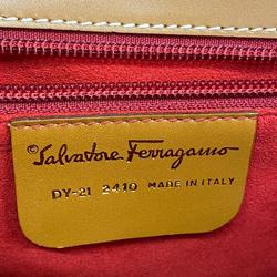 Salvatore Ferragamo handbag Gancini leather light brown ladies