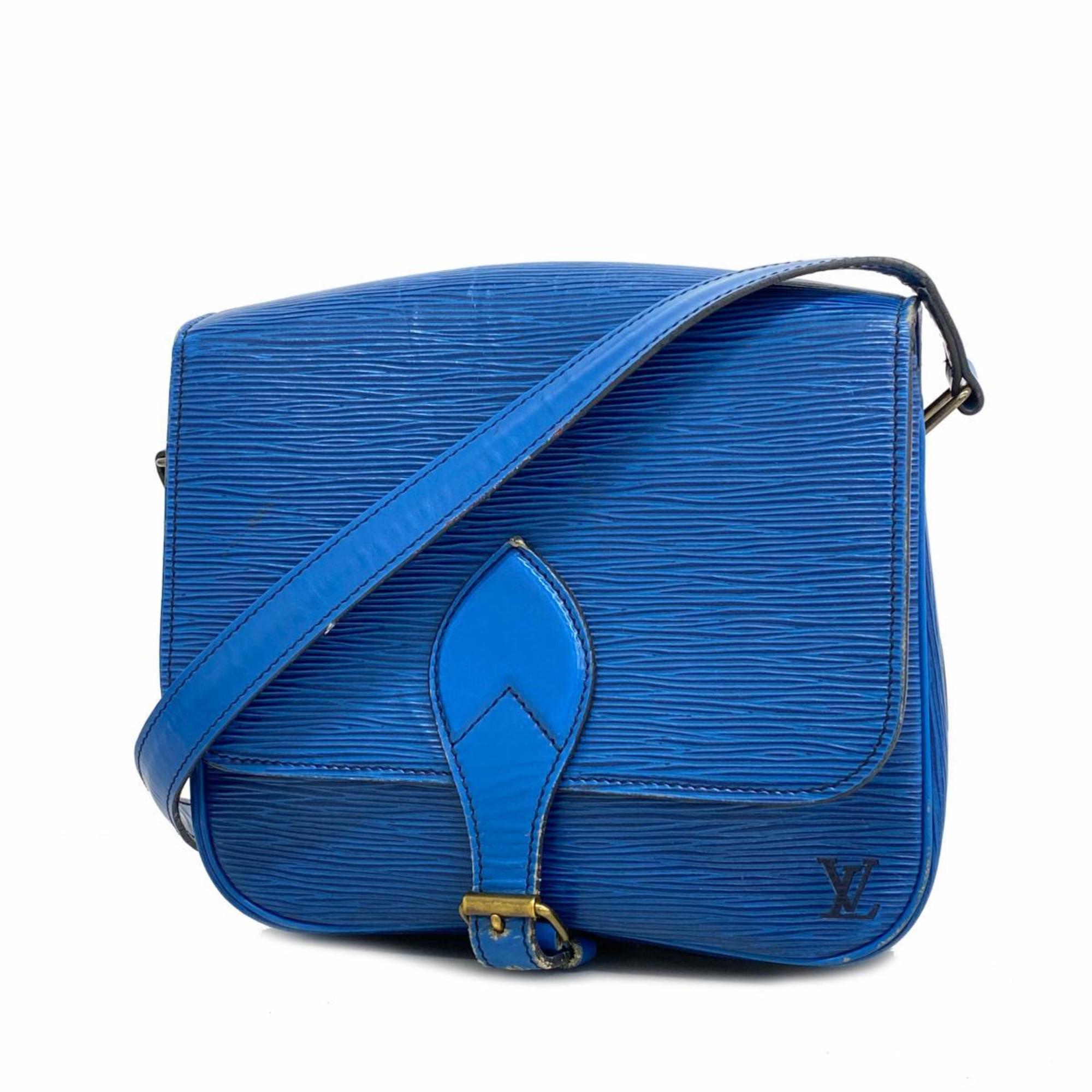 Louis Vuitton Shoulder Bag Epi Cartesier M52245 Toledo Blue Ladies