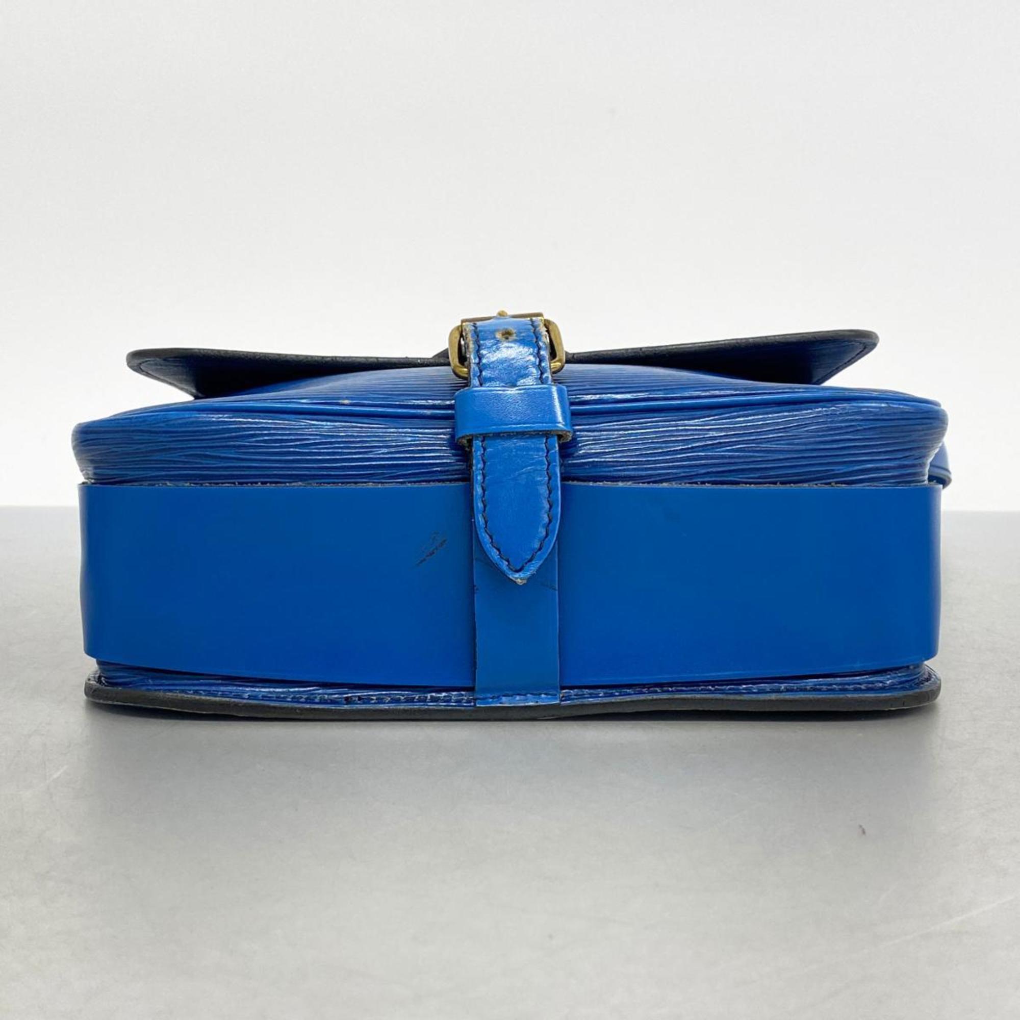 Louis Vuitton Shoulder Bag Epi Cartesier M52245 Toledo Blue Ladies