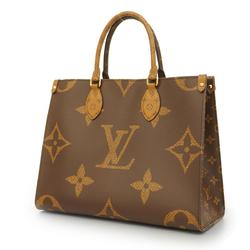 Louis Vuitton Tote Bag Monogram Reverse On the Go MM M45321 Brown Women's