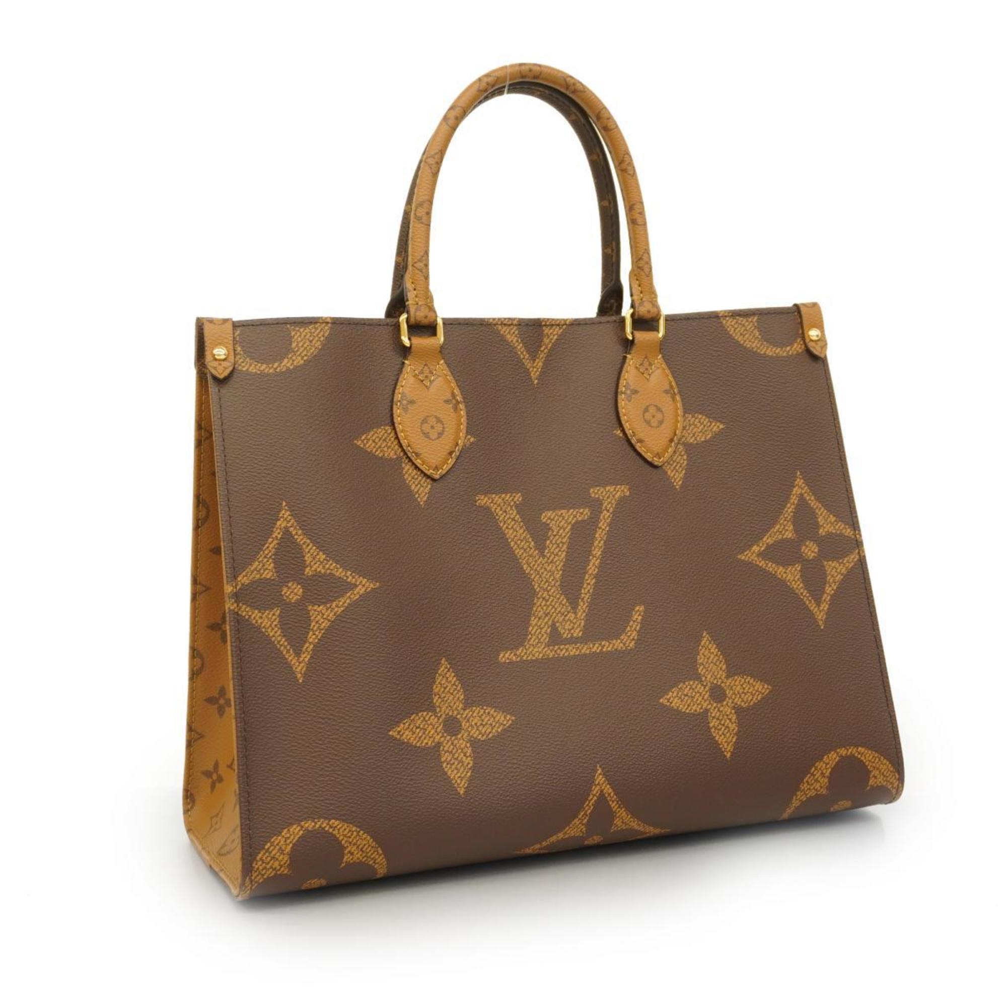 Louis Vuitton Tote Bag Monogram Reverse On the Go MM M45321 Brown Women's