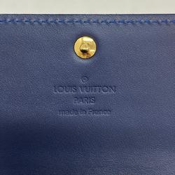 Louis Vuitton Long Wallet Vernis Ikat Flower Portefeuille Sarah M90021 Blue Ladies