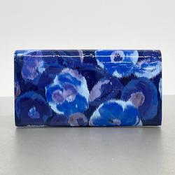 Louis Vuitton Long Wallet Vernis Ikat Flower Portefeuille Sarah M90021 Blue Ladies