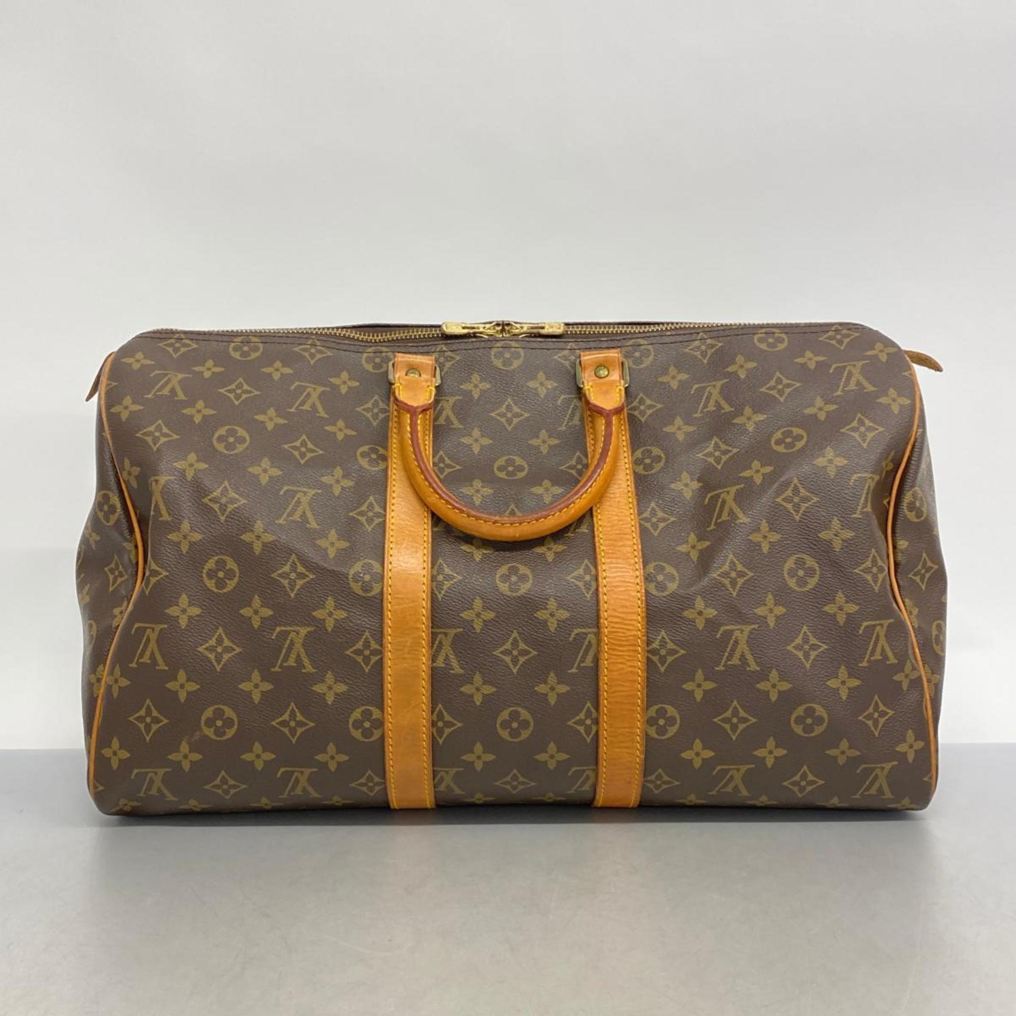 Louis Vuitton Boston Bag Monogram Keepall 45 M41428 Brown Men's Women's