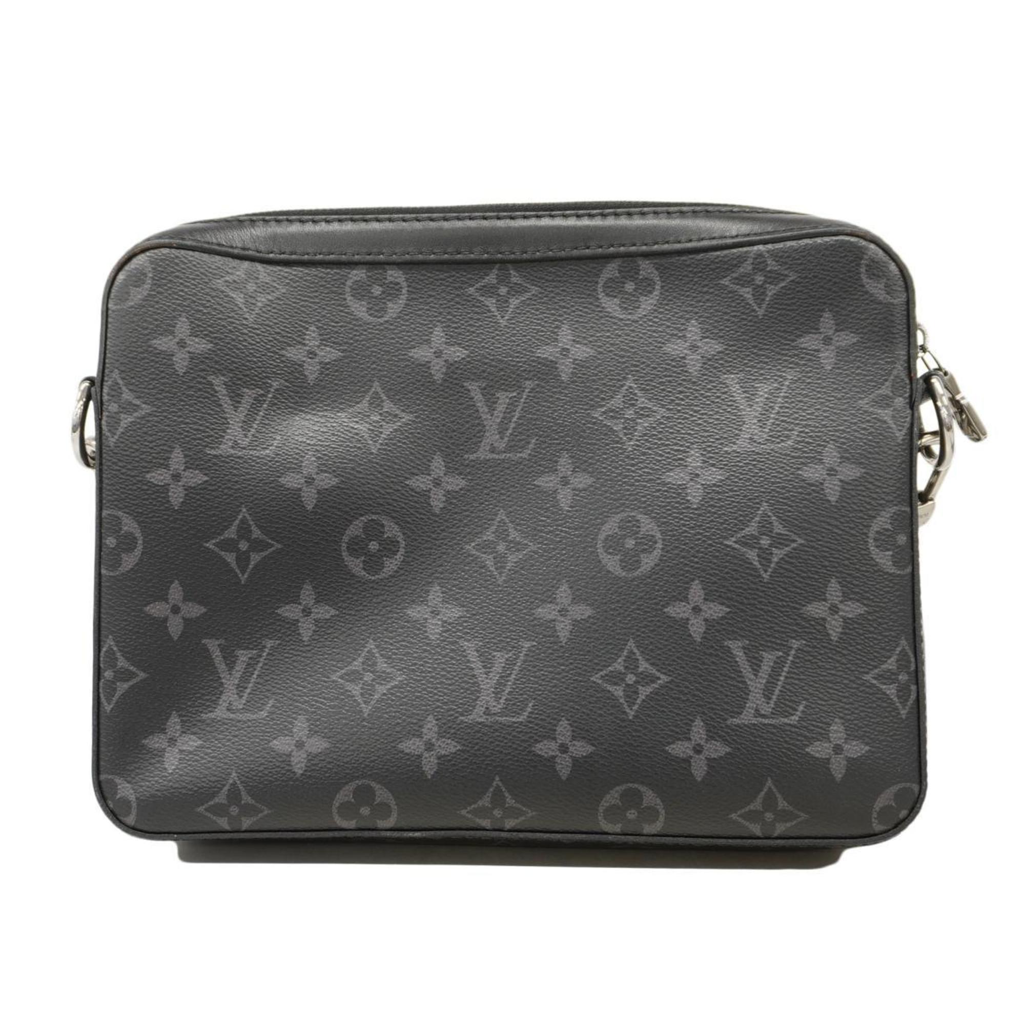 Louis Vuitton Shoulder Bag Monogram Eclipse Trio M69443 Black Men's