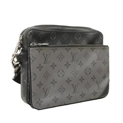 Louis Vuitton Shoulder Bag Monogram Eclipse Trio M69443 Black Men's