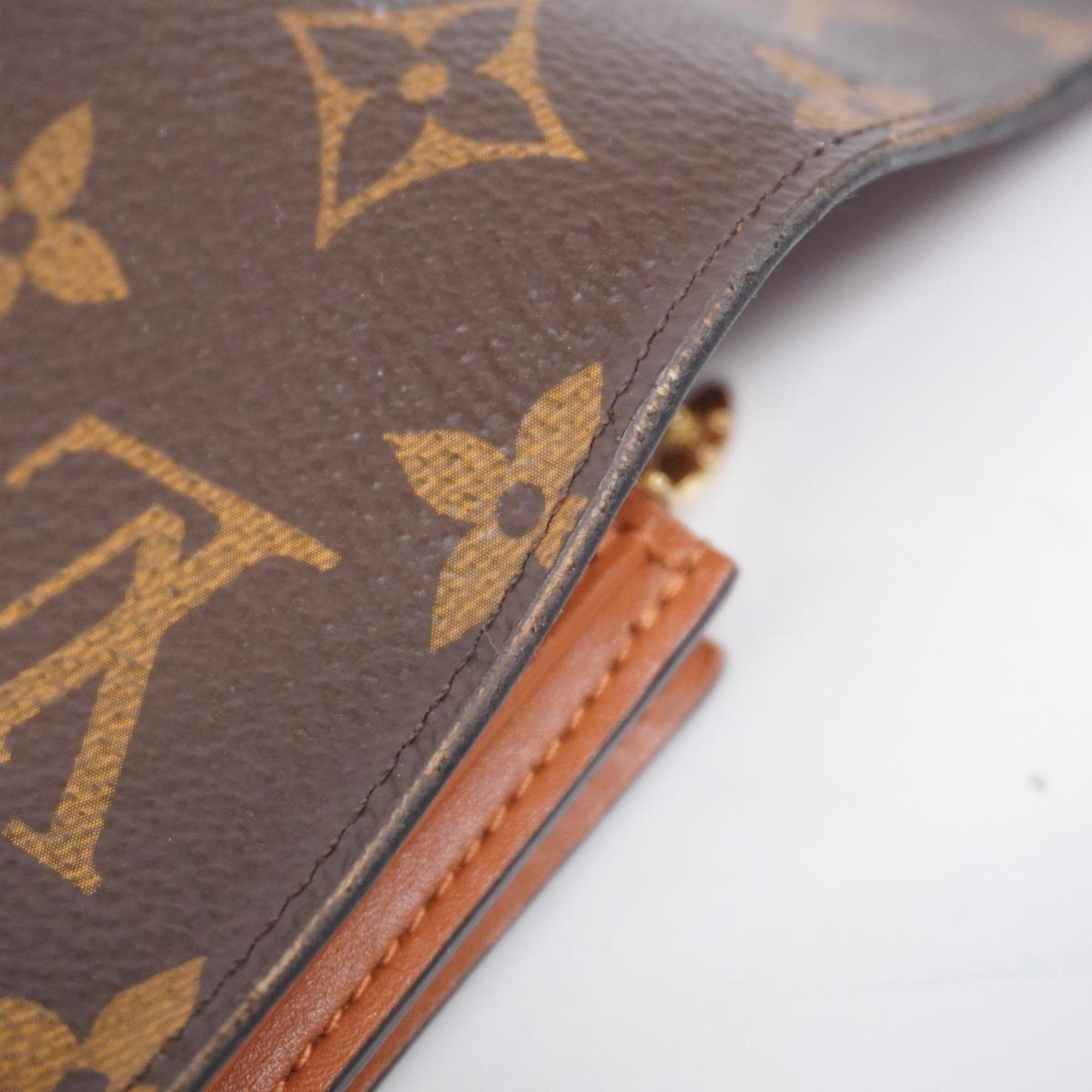 Louis Vuitton Tri-fold Wallet Monogram Portefeuille Flower Compact M67504 Brown Women's