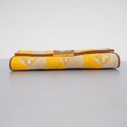 Louis Vuitton Long Wallet Monogram Stripe Portefeuille Capucines M80416 Jaune Ladies