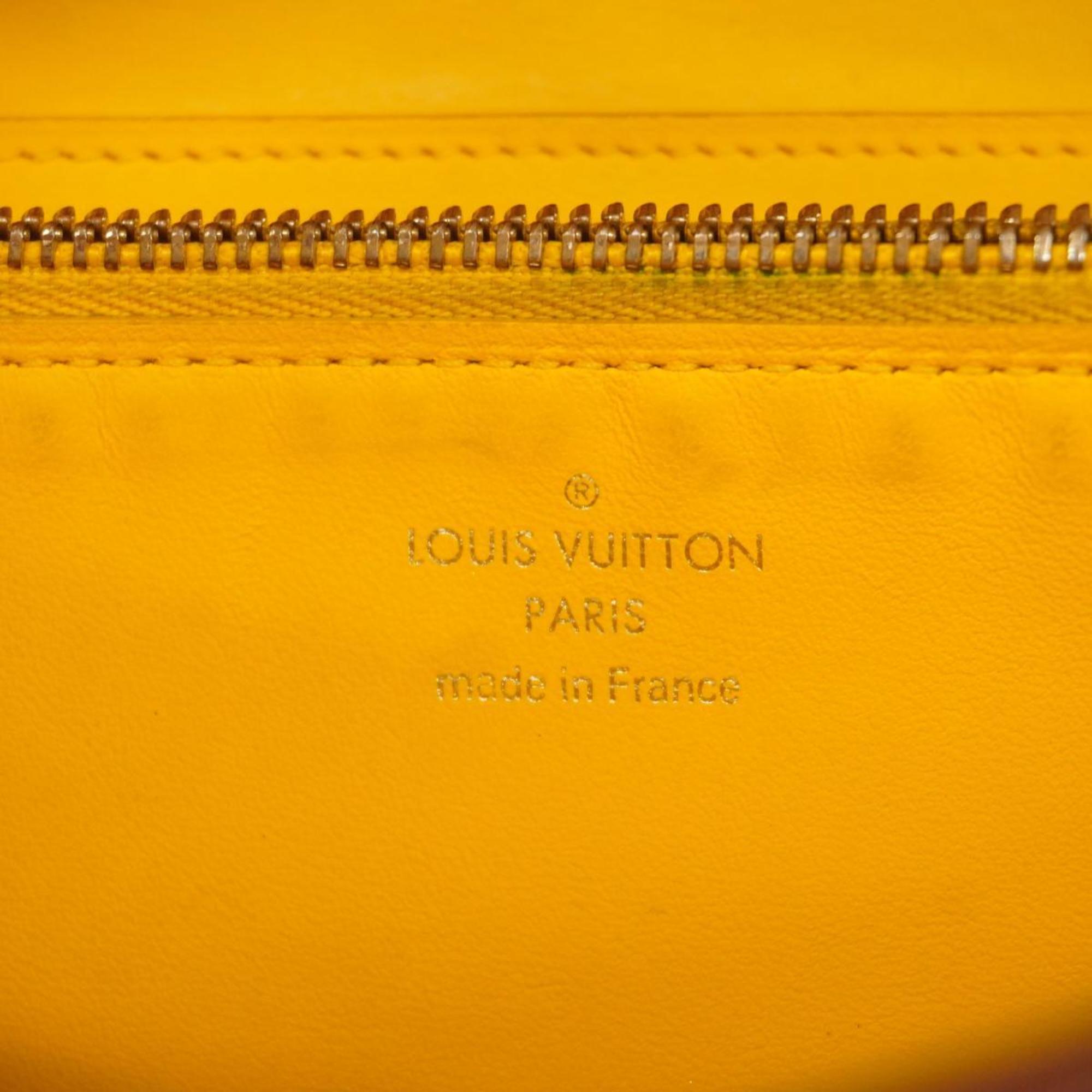 Louis Vuitton Long Wallet Monogram Stripe Portefeuille Capucines M80416 Jaune Ladies