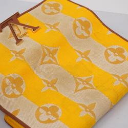 Louis Vuitton Long Wallet Monogram Stripe Portefeuille Capucines M80416 Jaune Ladies