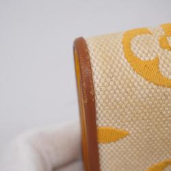 Louis Vuitton Long Wallet Monogram Stripe Portefeuille Capucines M80416 Jaune Ladies