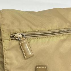 Prada Shoulder Bag Nylon Beige Women's