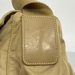 Prada Shoulder Bag Nylon Beige Women's