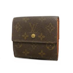 Louis Vuitton Tri-fold Wallet Monogram Porte Monnaie Billet Credit M61652 Brown Men's Women's