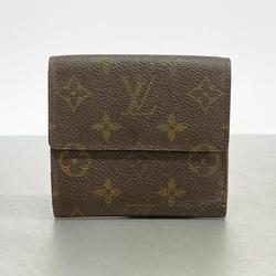 Louis Vuitton Tri-fold Wallet Monogram Porte Monnaie Billet Credit M61652 Brown Men's Women's