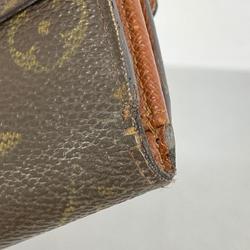 Louis Vuitton Tri-fold Wallet Monogram Porte Monnaie Billet Credit M61652 Brown Men's Women's