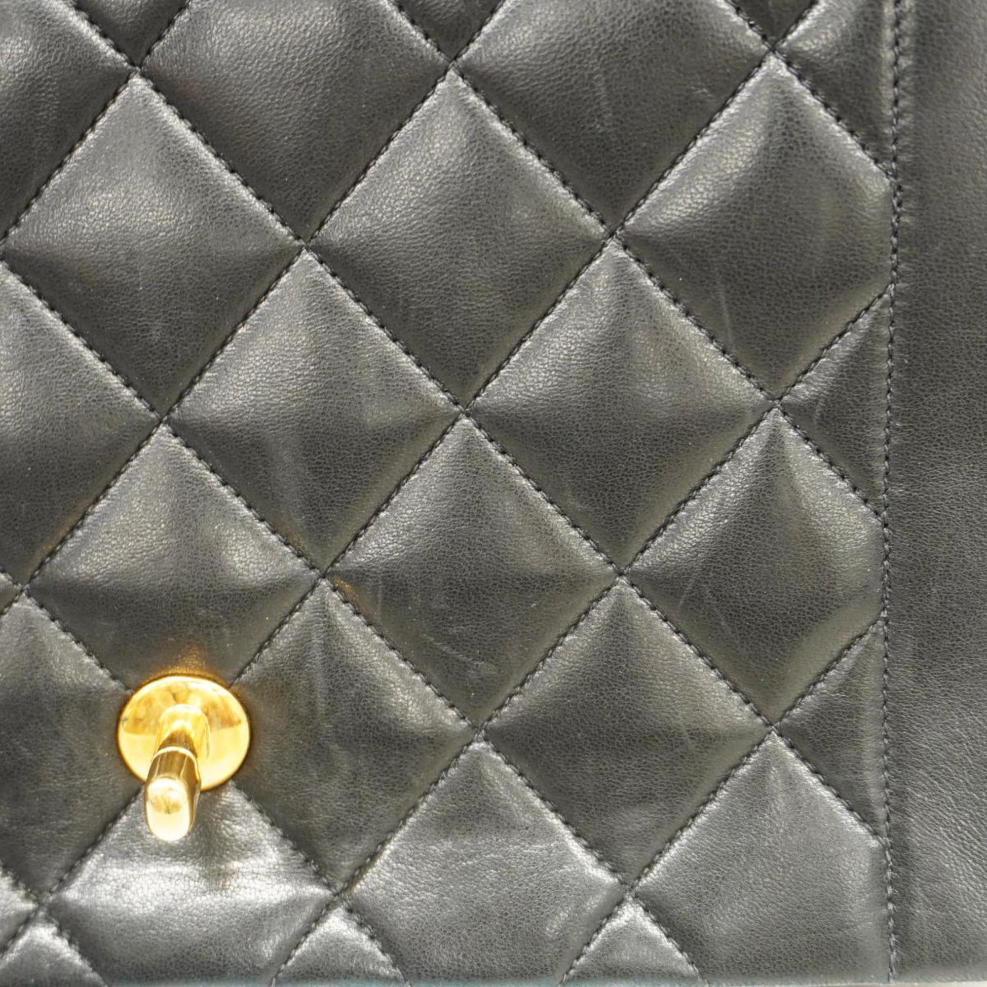 Chanel Shoulder Bag Matelasse Diana Chain Lambskin Black Women's