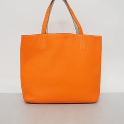 Hermes Tote Bag Drabble Sense 36 O Stamped Taurillon Clemence Orange Pearl Grey Women's