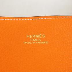 Hermes Tote Bag Drabble Sense 36 O Stamped Taurillon Clemence Orange Pearl Grey Women's