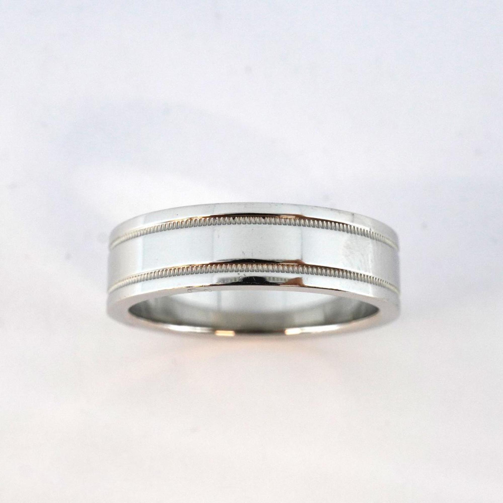 Tiffany Ring Double Milgrain Pt950 Platinum Men's