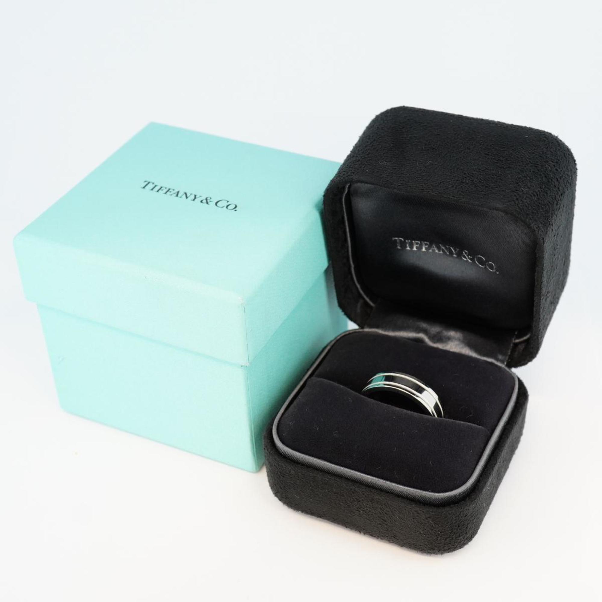 Tiffany Ring Double Milgrain Pt950 Platinum Men's