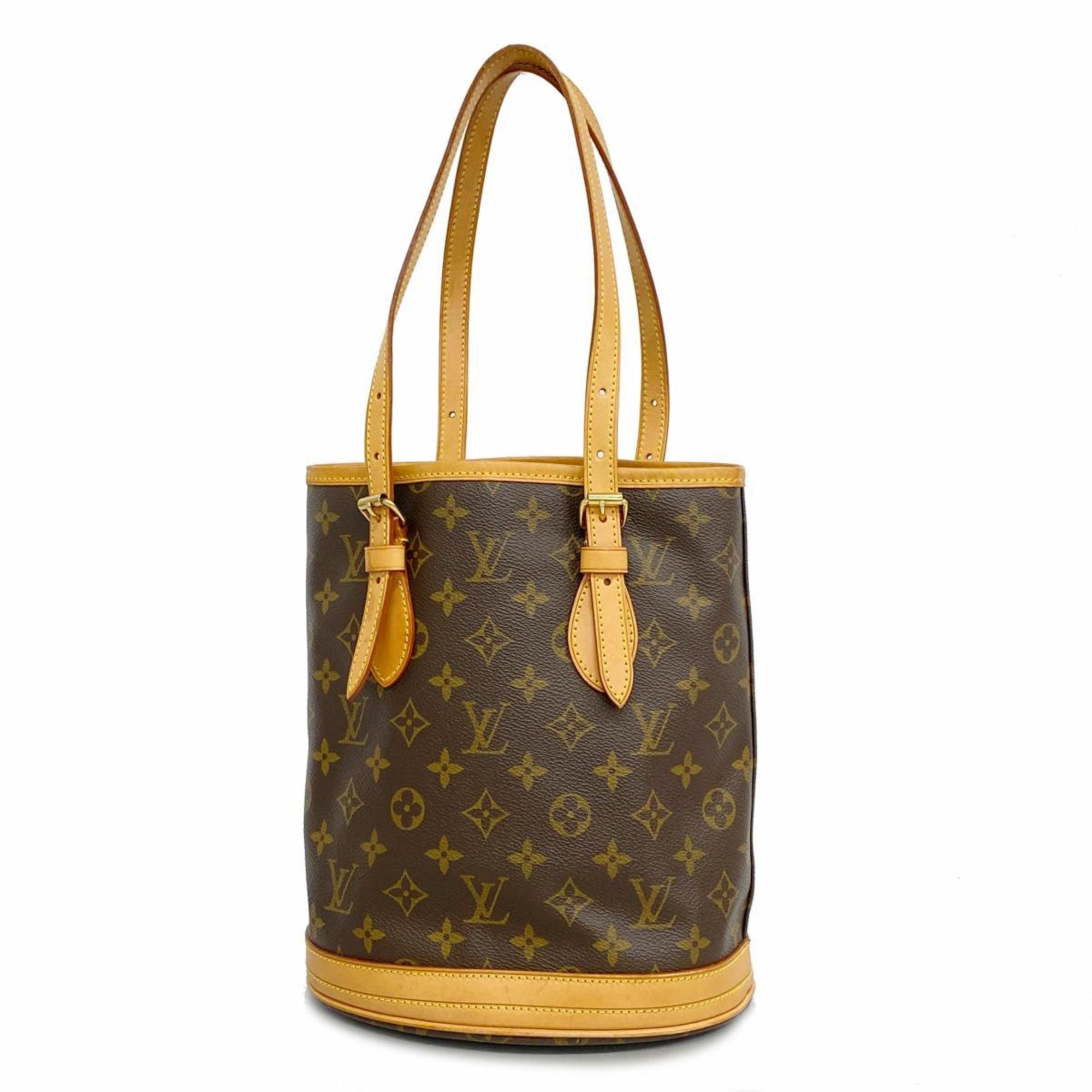 Louis Vuitton Tote Bag Monogram Bucket PM M42238 Brown Women's