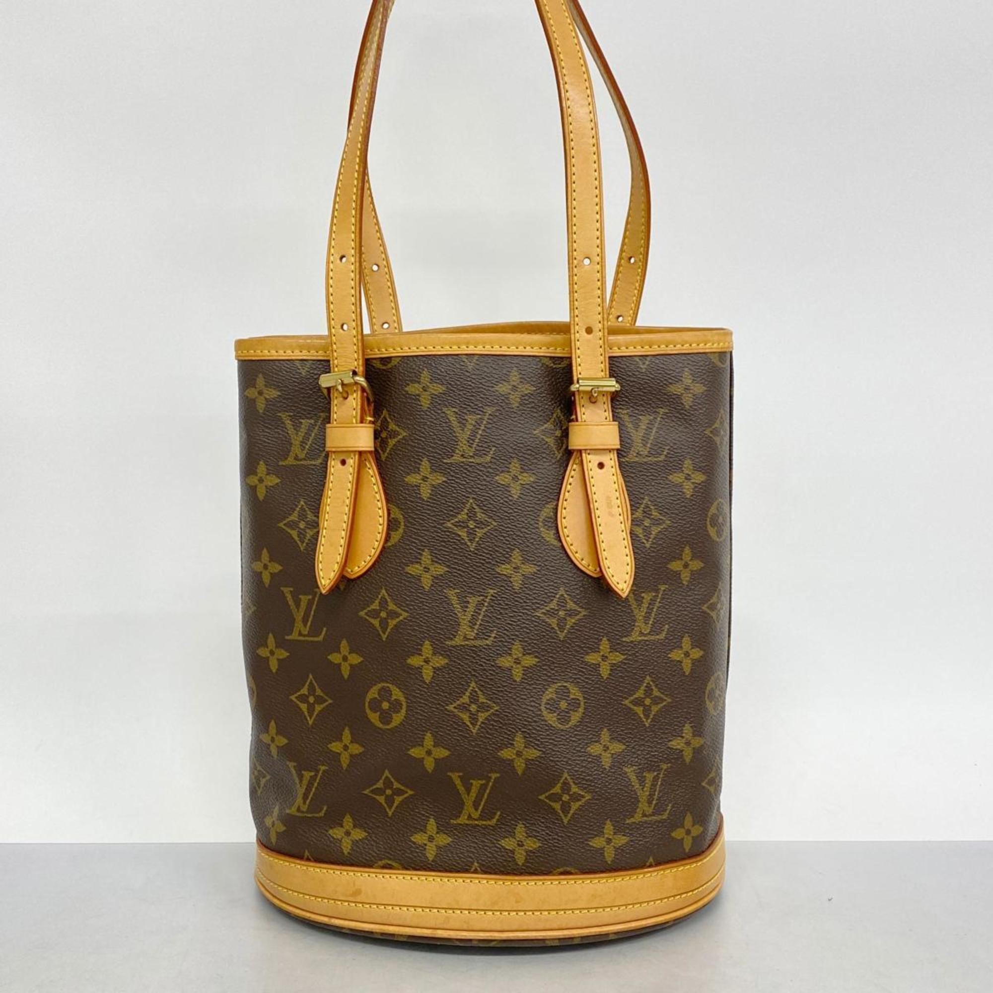 Louis Vuitton Tote Bag Monogram Bucket PM M42238 Brown Women's