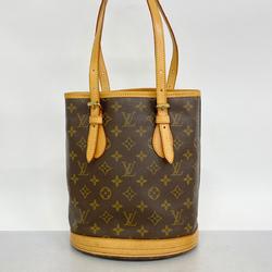 Louis Vuitton Tote Bag Monogram Bucket PM M42238 Brown Women's