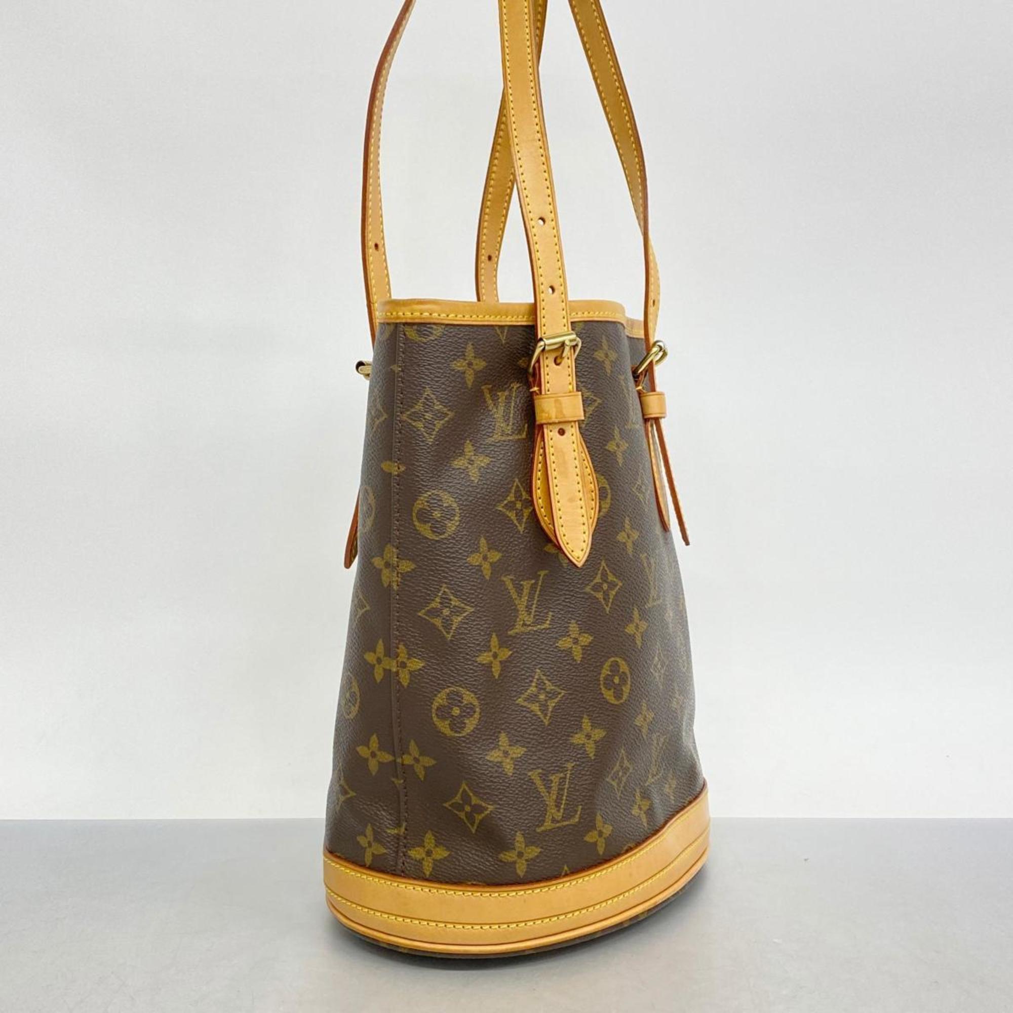 Louis Vuitton Tote Bag Monogram Bucket PM M42238 Brown Women's