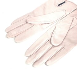 Christian Dior Dior Studded Cannage Gloves Leather Women's Pink