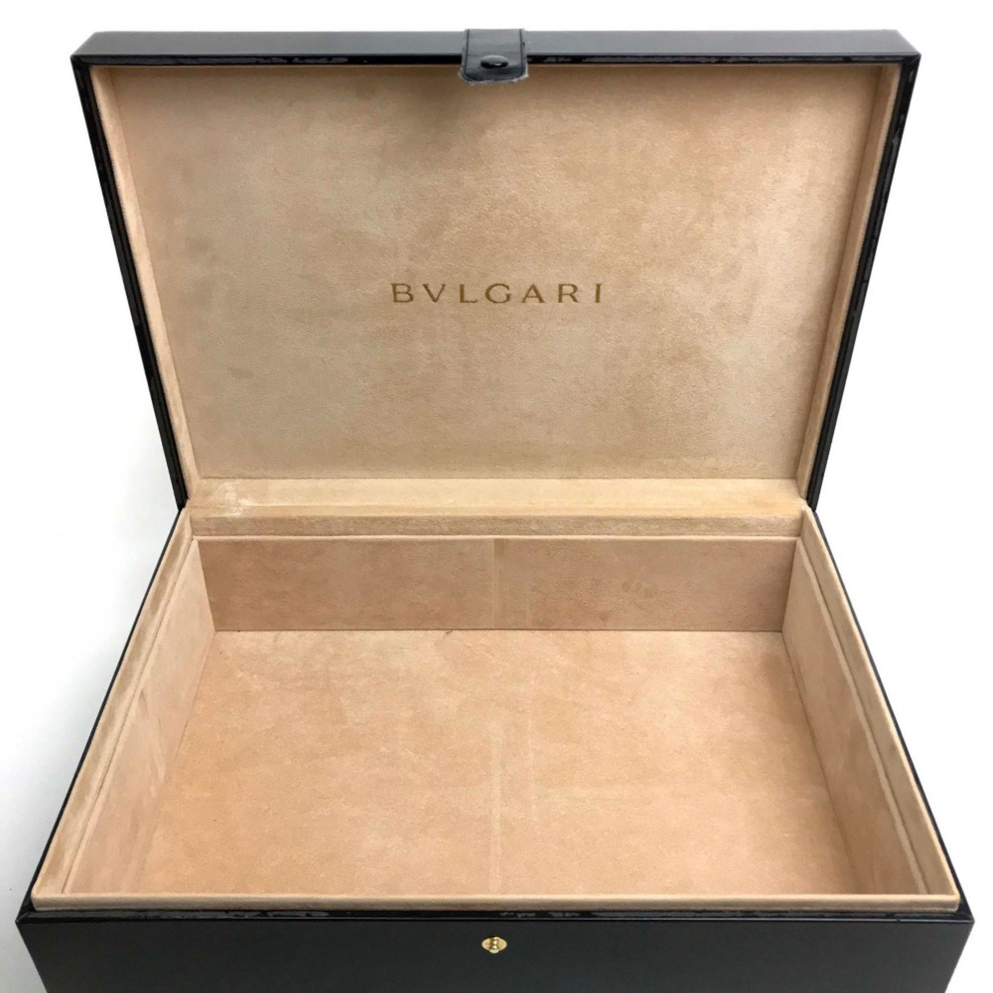 BVLGARI Collection Box, Makeup Storage, Men's, Women's, Handbag, Leather, Black, Women's