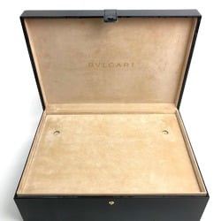 BVLGARI Collection Box, Makeup Storage, Men's, Women's, Handbag, Leather, Black, Women's