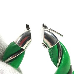 BOTTEGA VENETA Paraquito Triangle Earrings Leather Women's Green