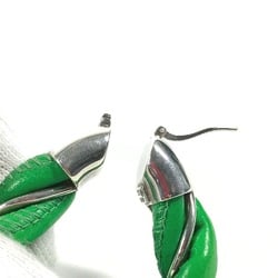 BOTTEGA VENETA Paraquito Triangle Earrings Leather Women's Green