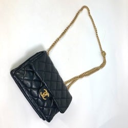 CHANEL AS3393 CC Coco Mark Matelasse Chain Bag Shoulder Lambskin Women's Black