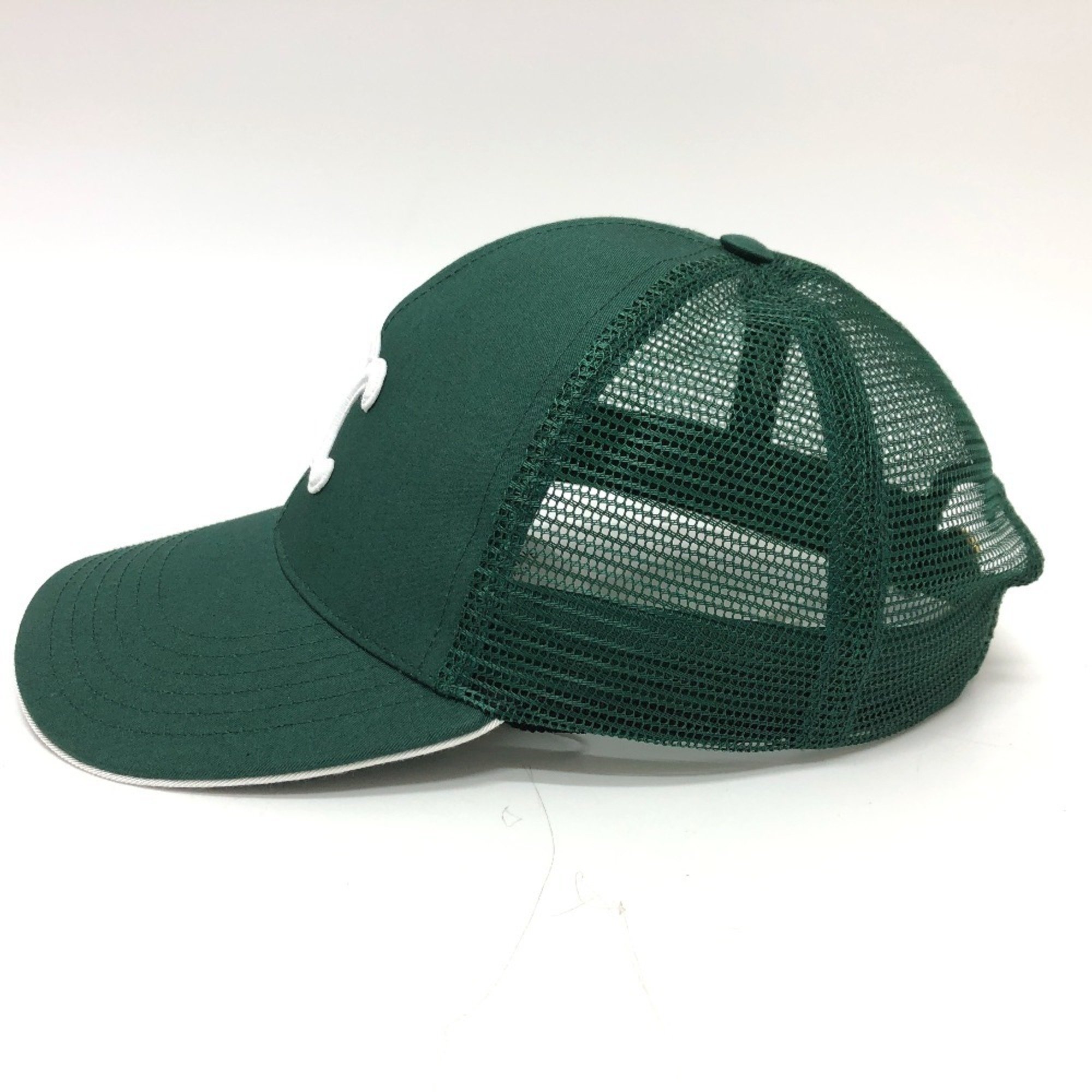 CELINE 2AUN8969P Triomphe Baseball Cap Cotton Women's Green