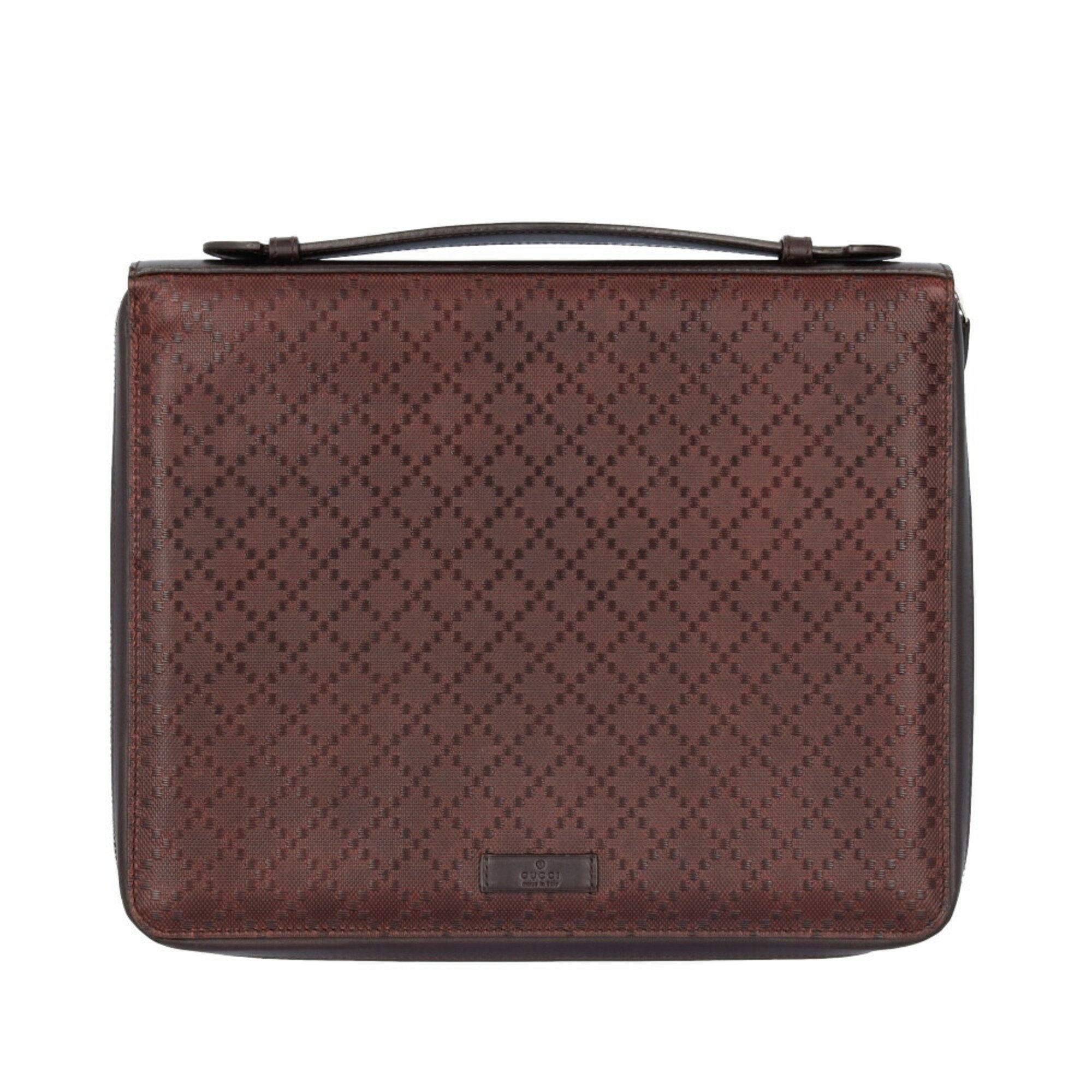 Gucci Diamante Second Bag Leather 309675 Brown Men's GUCCI