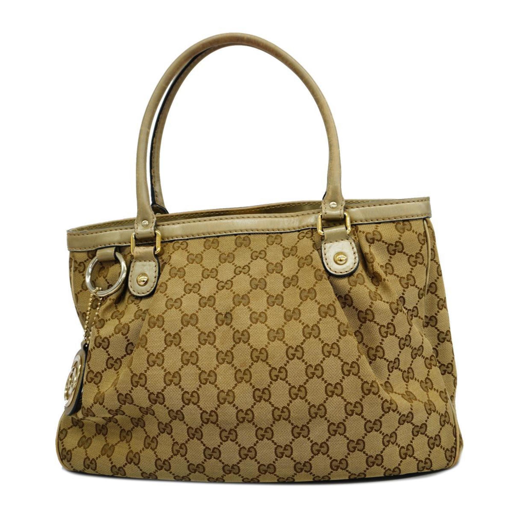 Gucci Handbag GG Canvas 296835 Brown Champagne Women's