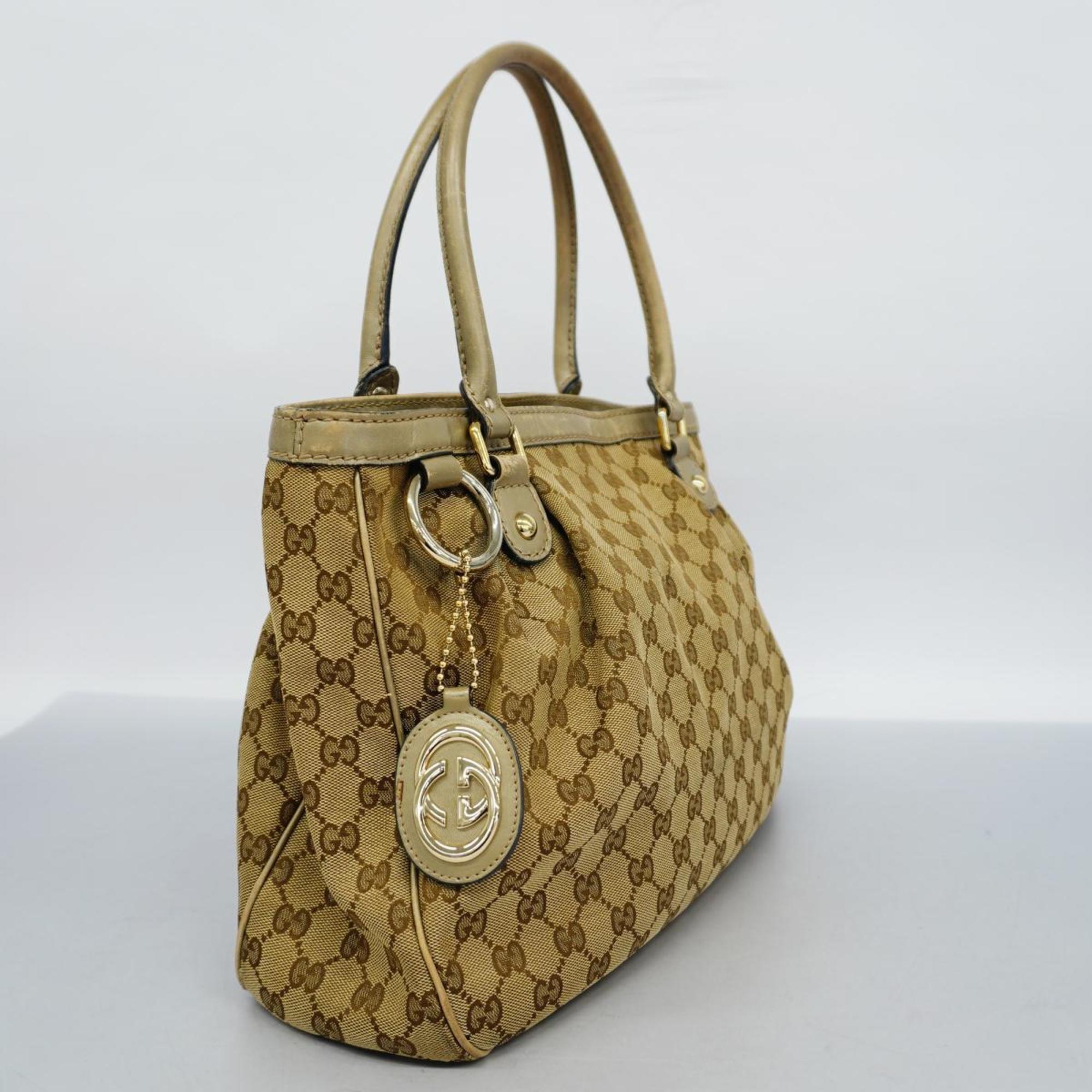 Gucci Handbag GG Canvas 296835 Brown Champagne Women's