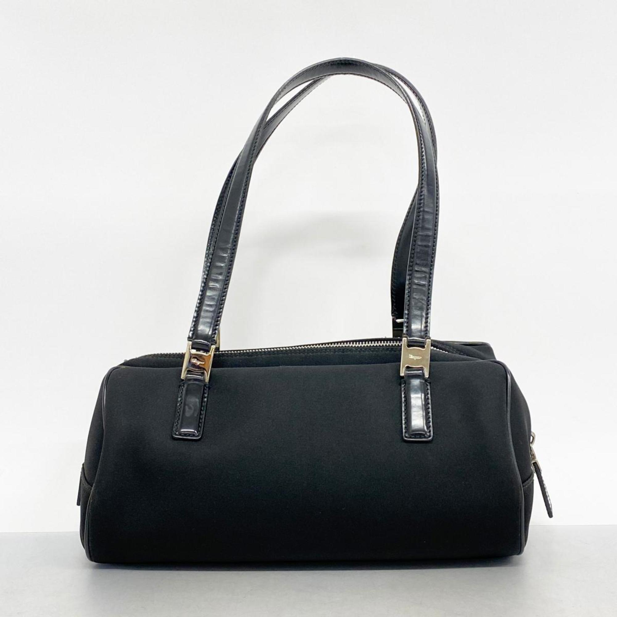 Salvatore Ferragamo Shoulder Bag Vara Nylon Black Women's