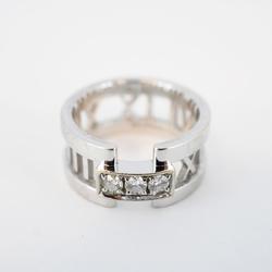 Tiffany Ring Atlas 3PD Diamond K18WG White Gold Ladies